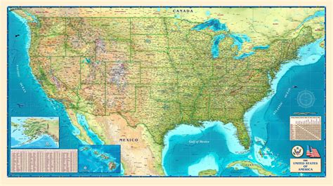 Usaphysicalmapunitedstates Wall Maps Us Map Map