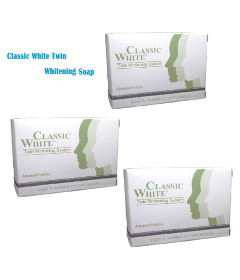 Classic White Twin Whitening Soap For Moisture And Nourishing Soap 255 G