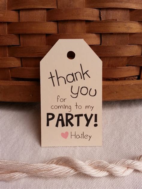 25 Thank You For Coming To My Party Tags Party Favor Tags Etsy Norway