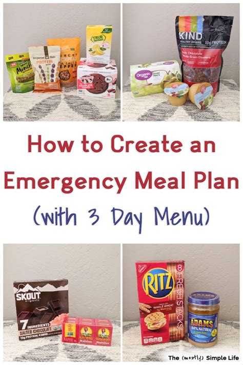 How To Create An Emergency Meal Plan With 3 Day Menu Emergency