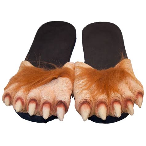 Werewolf Feet With Hair Novelty Sandals By Billy Bob