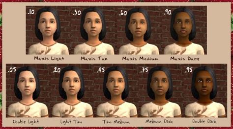 Mod The Sims Geneticized Purplepaws Maxis Match Skintones