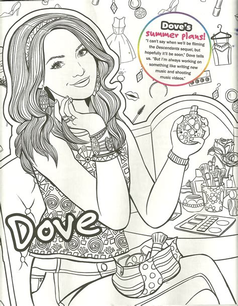 These two icons represent the characters, mal and evie from the movie descendants. dove cameron / liv/ maddie / mal coloring page | my ...