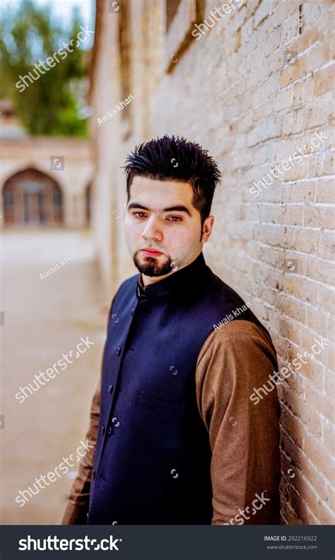 Portrait Young Man Traditional Pathan Dress Stock Photo 292216922