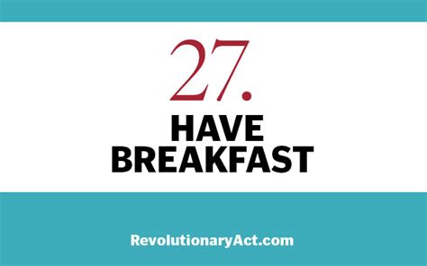 Revolutionary Act 27 Have Breakfast