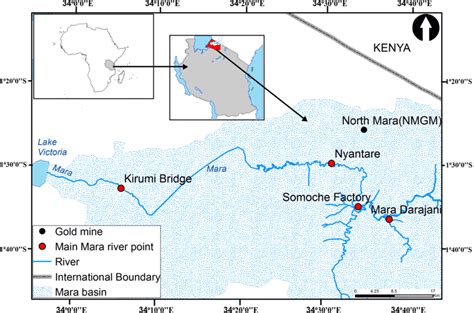 A Map Of Tanzania Indicating The Sampling Location And Sites The Water