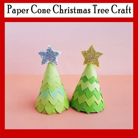 Paper Cone Christmas Tree Craft Printables 4 Mom