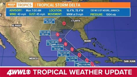 monday morning update tropical storm delta forms in caribbean tropical storm gamma update
