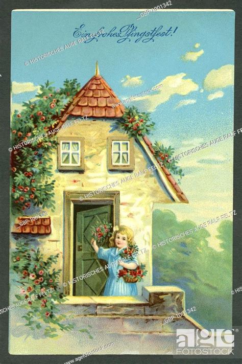 Europa Deutschland Pfingstpostkarte Mit Dem Text Ein Frohes
