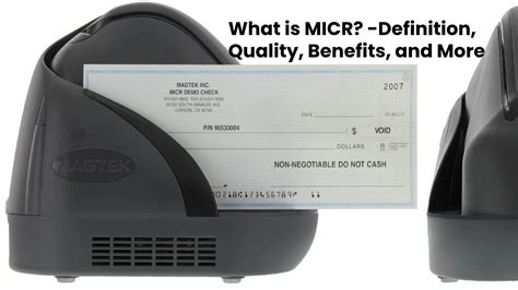 What Is Micr Definition Quality Benefits And More
