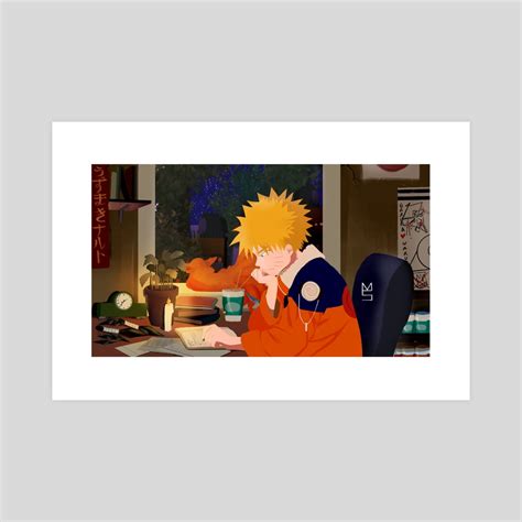 Naruto Studying An Art Print By Manyaa Saluja Inprnt