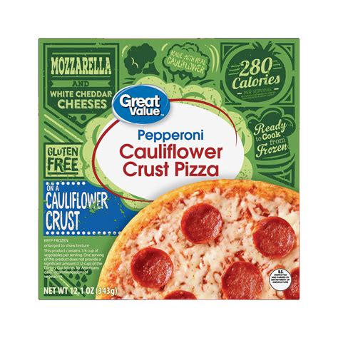 Great Value Pepperoni Cauliflower Thin Crust Pizza 121 Oz Frozen