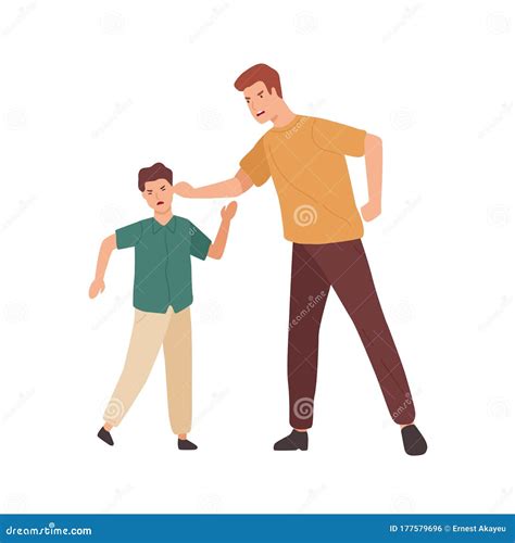 father and teenage son clipart