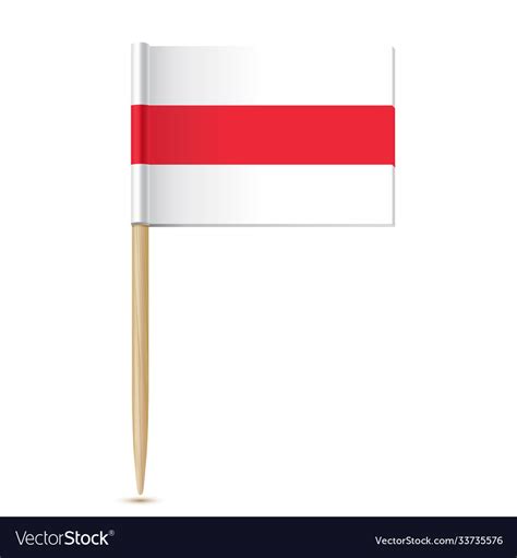 Belarus Opposition Flag White Red White Isolated Vector Image