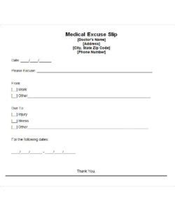Doctor Excuse Template Pdf Free Download Printable