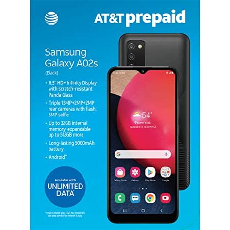 Atandt Samsung Galaxy A02s 32gb Black 4g 65 Android Prepaid