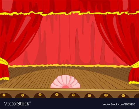 Theater Stage Cartoon Royalty Free Vector Image