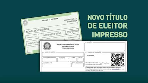 Novo Título De Eleitor Impresso E Com Qr Code Panelas Pernambuco