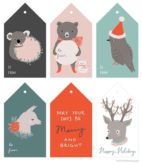 No, really—you'll only need three main materials: Free Printable Holiday Tags | Etiquettes noel, Etiquette ...