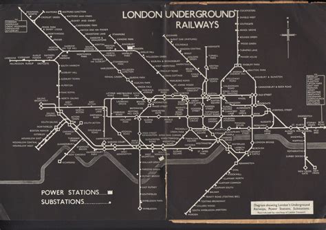 Transit Maps Historical Map Diagram Showing Londons Underground