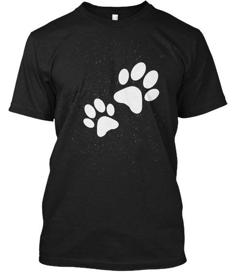 Pet Paw Lover T Shirt Black T Shirt Front Paws T Shirt Pet Paws Shirts