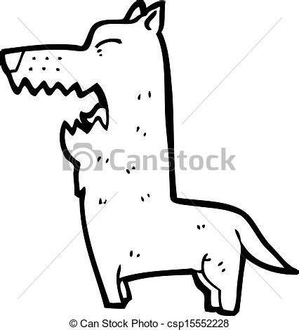Watercolor drawing of black angry looking wolf. Vector Illustration of cartoon angry dog csp15552228 ...