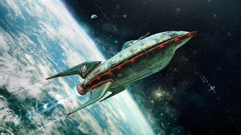 Digital Art Space Universe Spaceship Rockets Planet Earth