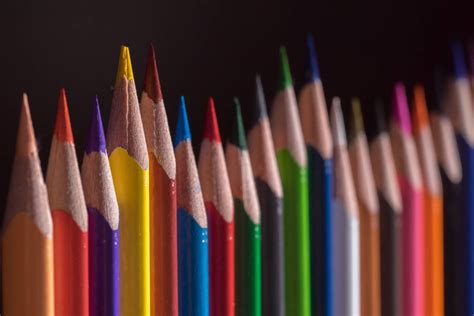 Pencil Macro Office Paint Colorful Image Free Photo