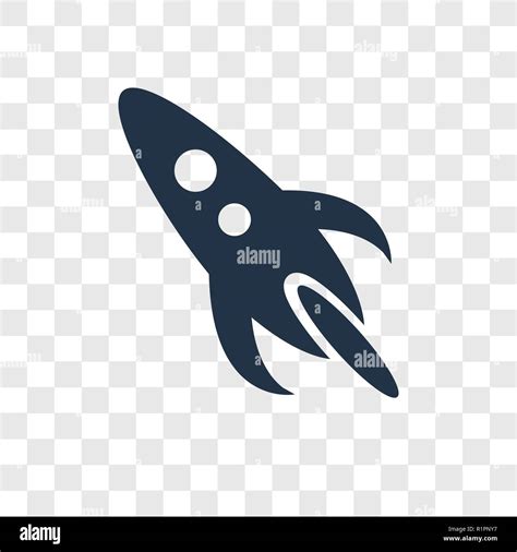 Rocket Launch Vector Icon Isolated On Transparent Background Rocket