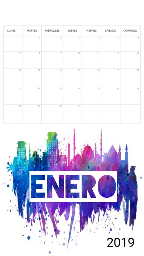 Calendario Enero 2019 Calendario Enero Lunes Martes Miercoles