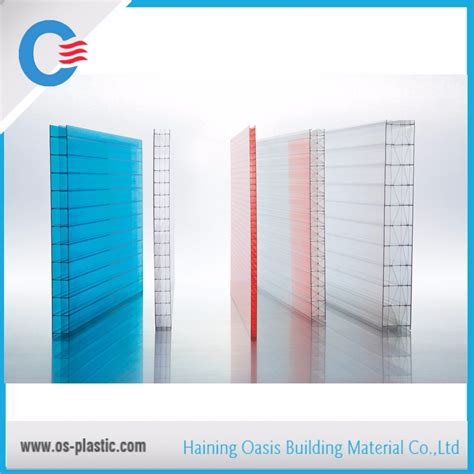 6mm Polycarbonate Plastic Lexan Sheeting Hollow Twin Wall Polycarbonate Sun Sheet China