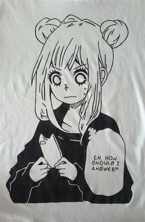 Anime Girl Textinghow Should I Answer T Shirt