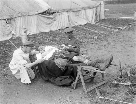 A Seriously Wounded Soldier Of The Black Watch Receiving Basic