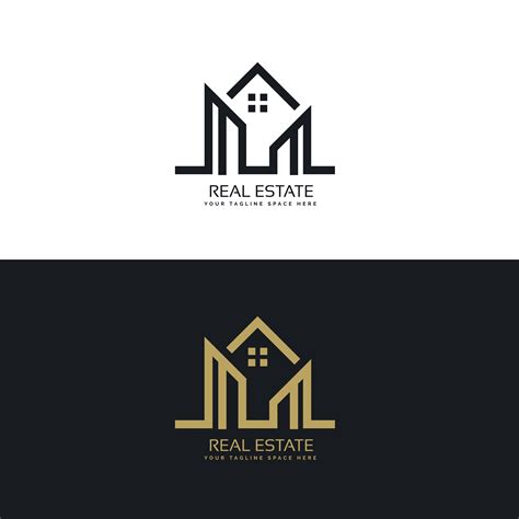 Mono Line House Logo Design For Real Estate Company Download Free