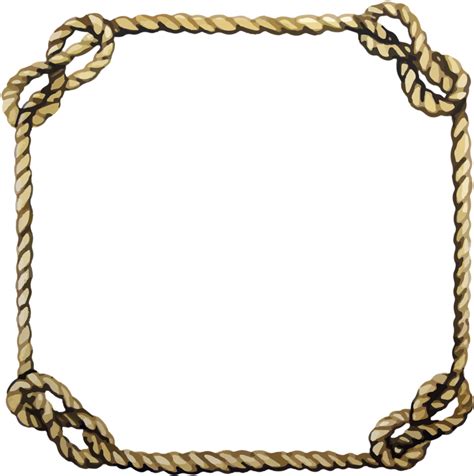 Download HD Vector Royalty Free Download Rope Picture Frame Art - Png png image