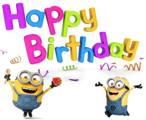 Birthday Minions PNG Transparent Image PNG Mart