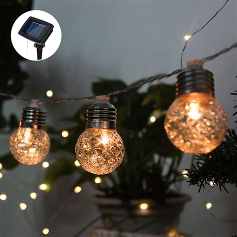 Target / patio & garden / outdoor lighting / outdoor string lights (159). Solar Powered Globe String Light bulbs Waterproof for ...