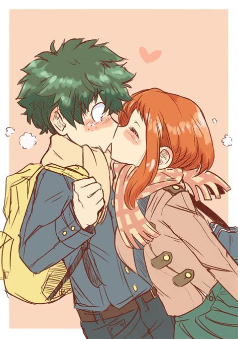 Uraraka Kissing Deku While On His Lap During Class Wiki Anime Amino