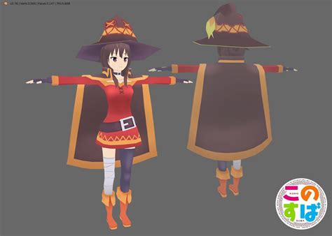 Lowpoly Megumin By Jugapugz Art Character Anime