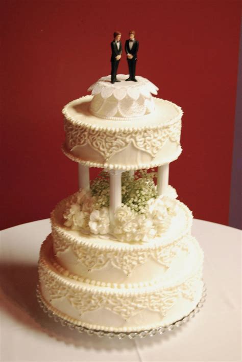 Everything Is Frosted Traditional Wedding Cake With