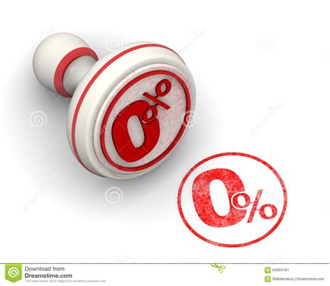 Zero Percent Seal And Imprint Stock Illustration Illustration Of