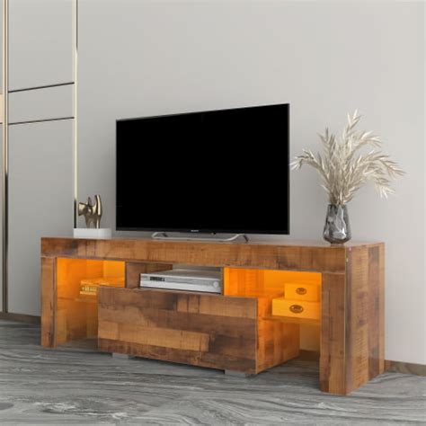 Multifunction Tv Stand With Led Rgb Lightsflat Screen Tv Cabinet