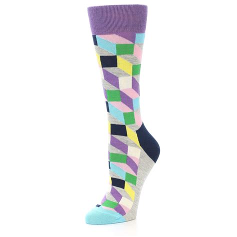 Multi Color Optical Womens Dress Socks Boldsocks