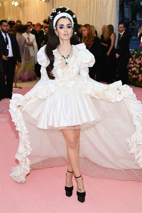 lily collins met gala 2019 dresses famous celebs