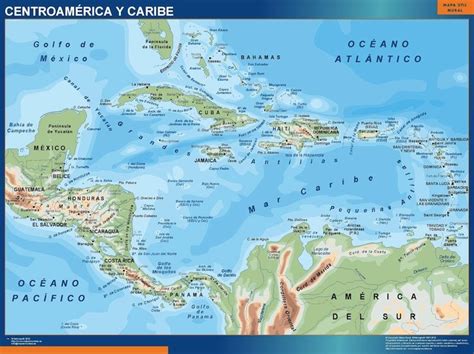 Mapa Mural De Centroamerica Opción Laminado O Magnético Tienda Mapas