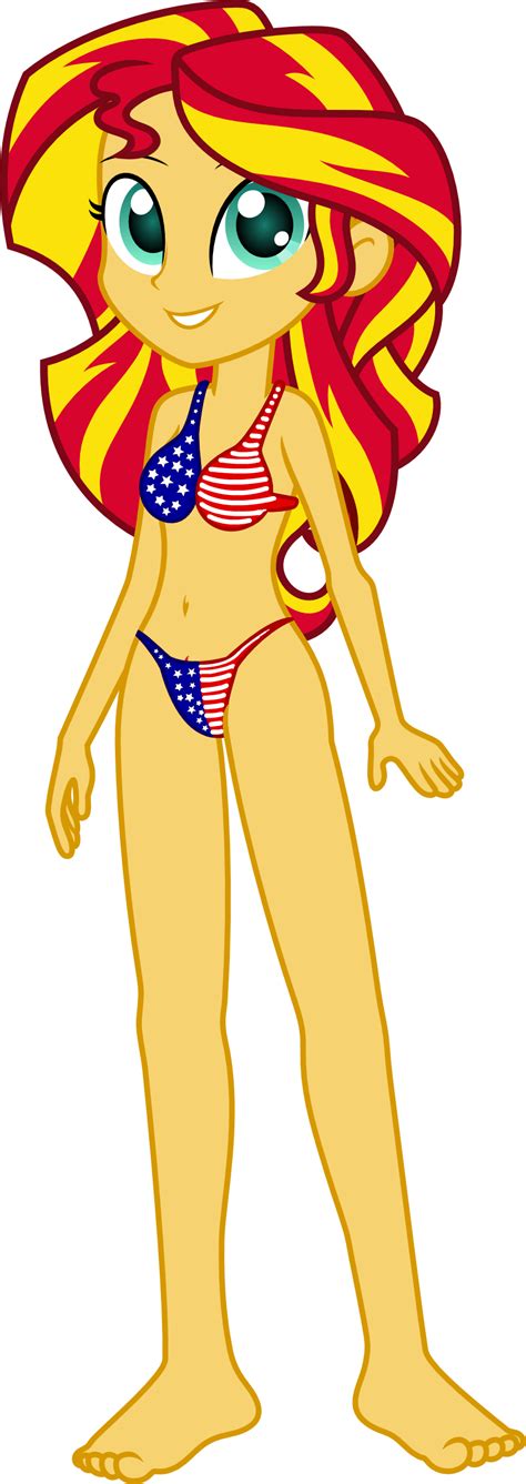 Sunset Shimmer American Flag Bikini Outfit By Marcusvanngriffin On Deviantart