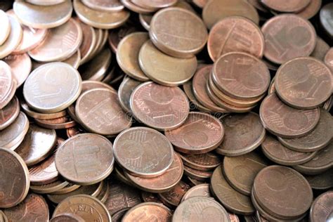 Currency Of The European Union Pile Of Euro Coins Stock Photo Image