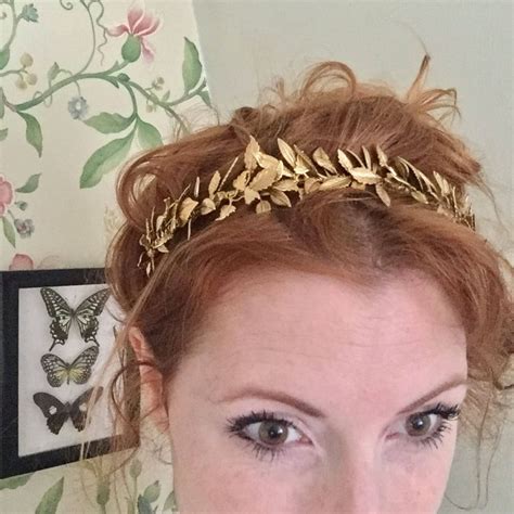 The Maisie Head Band Organic Crown Leaf Leaves Tiara Etsy