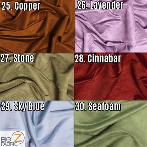 Microfiber Suede Upholstery Fabric 54 Colors 58 Etsy