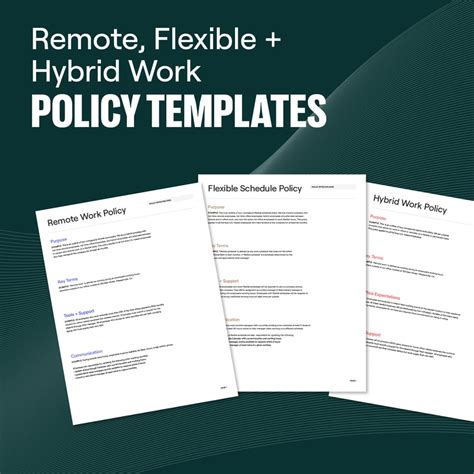 Remote, Flexible + Hybrid Work Policy Templates